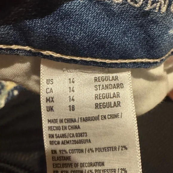 American Eagle Outfitters Blue Skinny Jeans Distressed - Picture 4 of 5